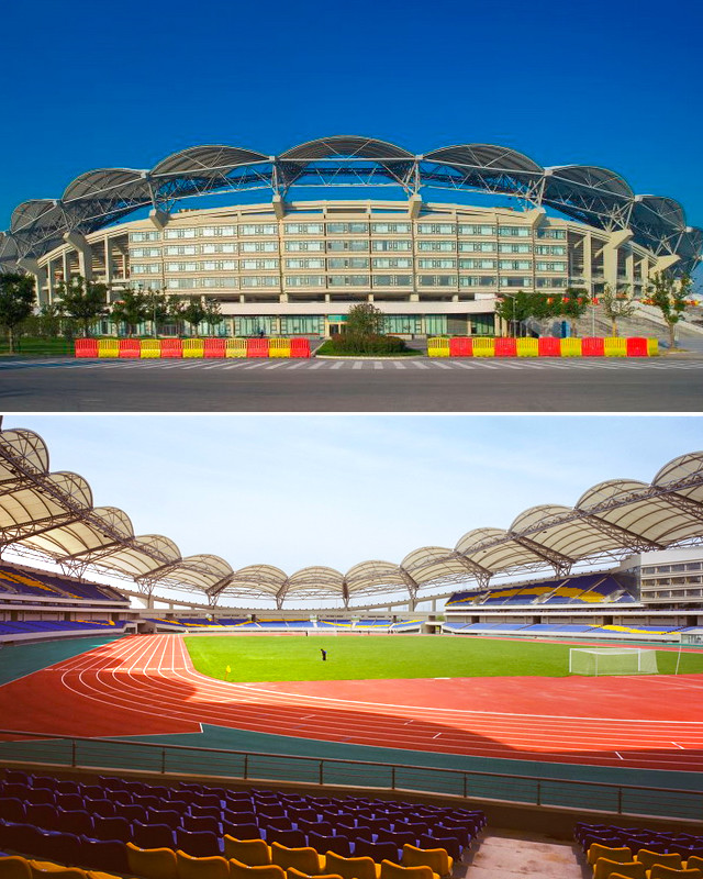 昆山体育中心是一个能承担国际国内单项比赛和国内综合性运动会,并